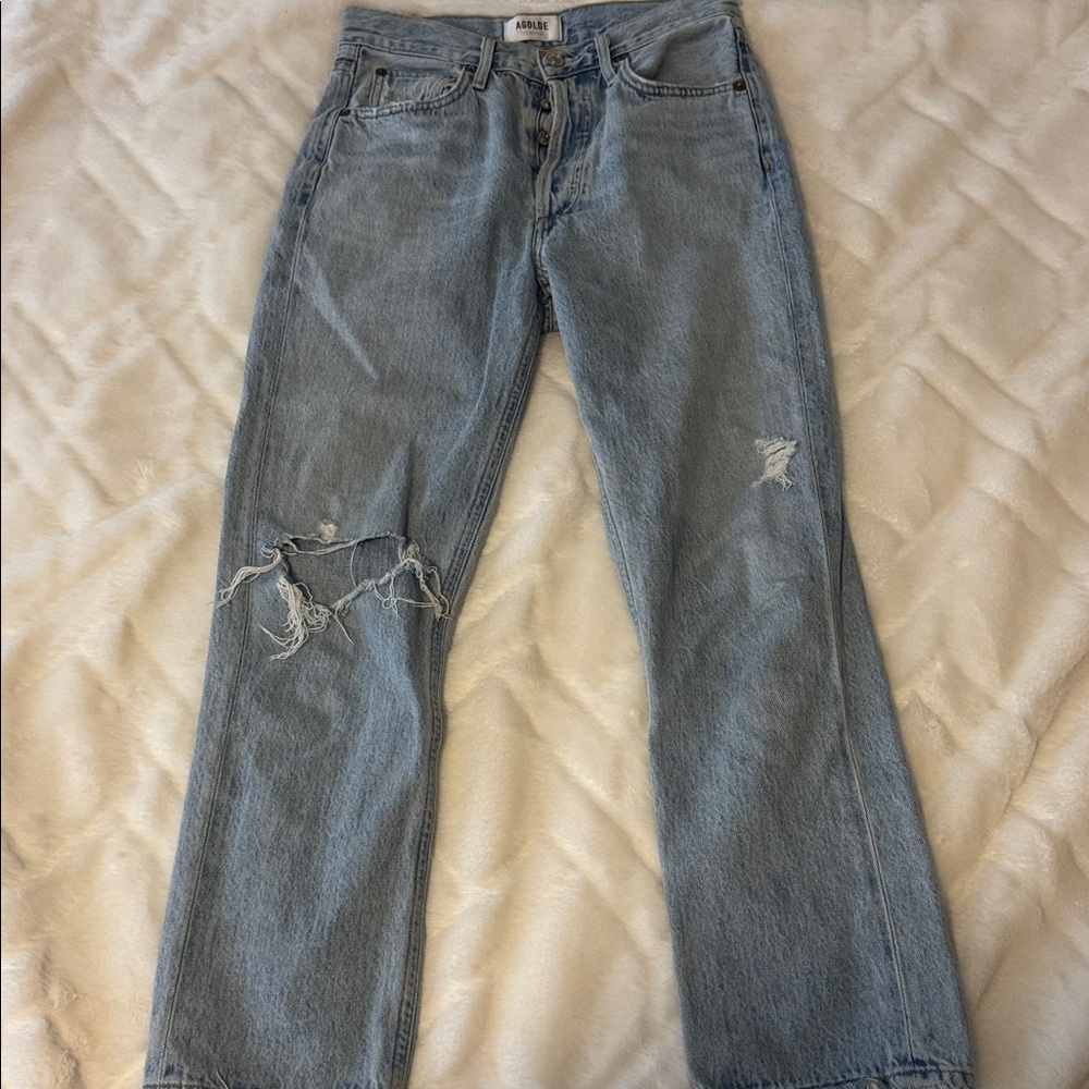 Agolde Riley Crop Denim - Picture 3 of 5